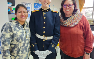 Visita de Ex-Alumno Carlitos Céspedes al Colegio